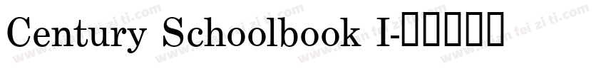 Century Schoolbook I字体转换